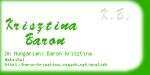 krisztina baron business card